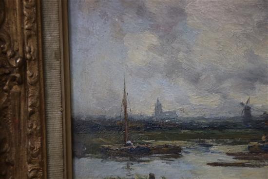 Willem Cornelis Rip (Dutch, 1856-1922) In de Zaanstreek 7.5 x 10in.